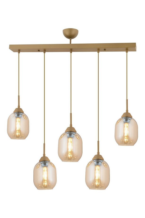 Hierro 5 Li Sıralı Eskitme Modern Salon Avize - 2