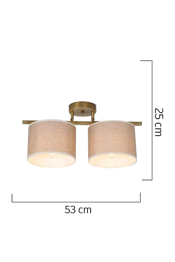 Selina 2Li Şapkalı Modern Plafonyer Genç Odası Mutfak Yatak Odası Avize - 3