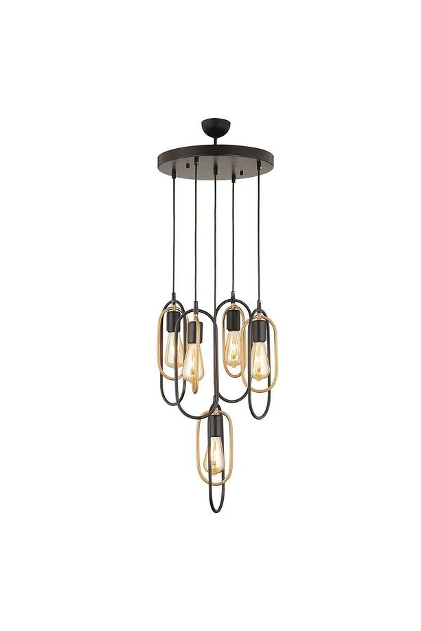 Lotus 5Li Yuvarlak Eskitme Modern Sarkıt Mutfak Yatak odası Salon Sarkıt Avize - 2