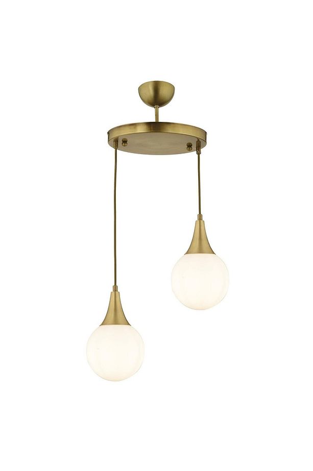 Damla 2 Li Yuvarlak Eskitme -Led Ampul  Dahil Modern Koridor Mutfak Salon Sarkıt Avize - 3