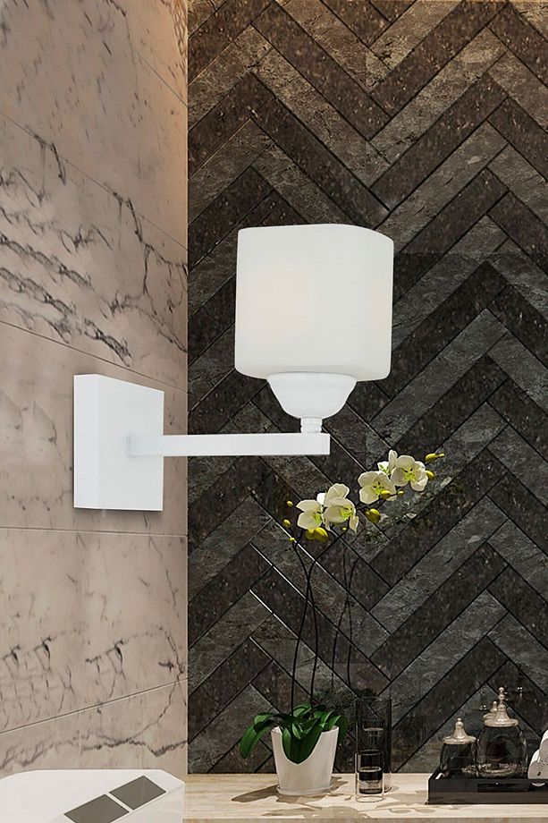 Minel Beyaz Duvar Lambası Yatak Odası-Yatak Başı-Banyo İçin Modern Aplik - 1