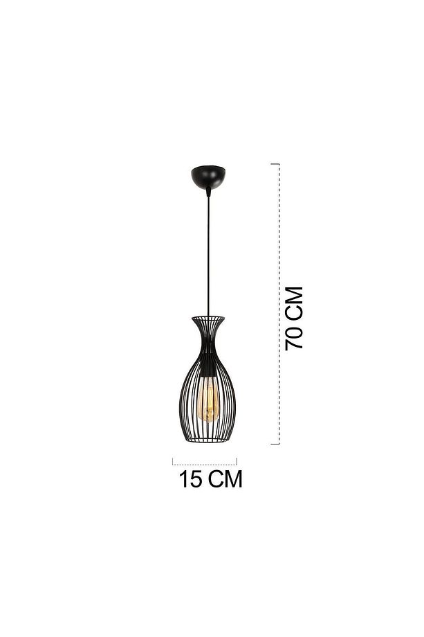 Luti Tekli Telli Siyah Modern Sarkıt Mutfak Salon Sarkıt Avize - 4