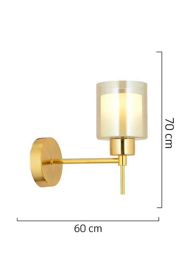 Cemre 6 Lı Gold Modern Tasarım Yatak Odası Salon Avize-Aplik Seti 3 Parça Avize-Aplik Seti Seti - 3