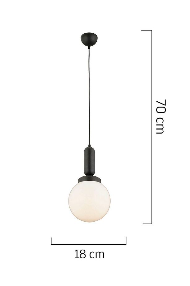 Arlo Tekli Siyah Modern Sarkıt Top Avize Mutfak Salon Sarkıt Avize - 5