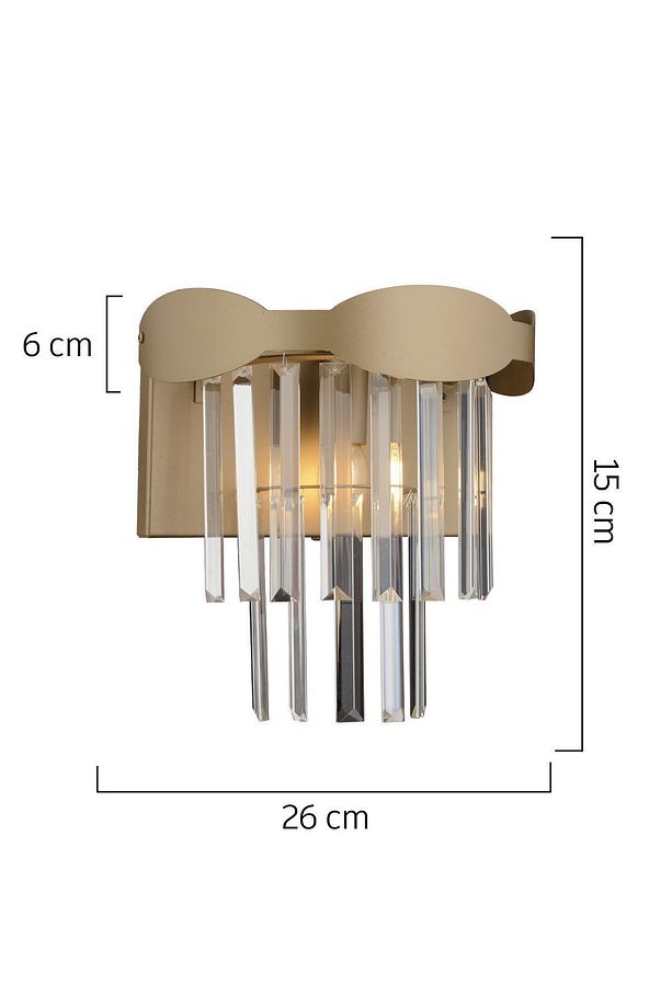 Eskitme Kristal Taşlı Duvar Lambası Yatak Odası-yatak Başı-salon Için Aplik - 5