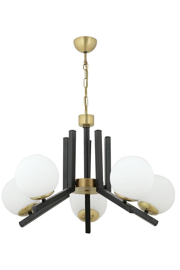 Morgan 5 Li Eskitme Siyah Modern Yatak Odası Mutfak Oturma Odası Salon Avize - 1