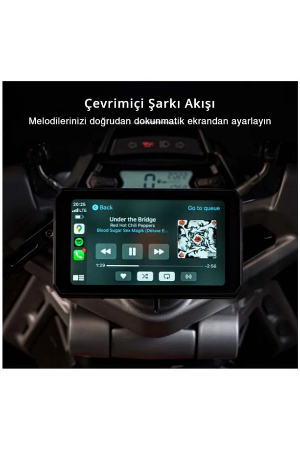 AIO-5 Lite Motosiklet CarPlay Android Auto GPS Navigasyon Sistemi, BSD, STARVIS HDR 5" LCD, 60FPS, - 6