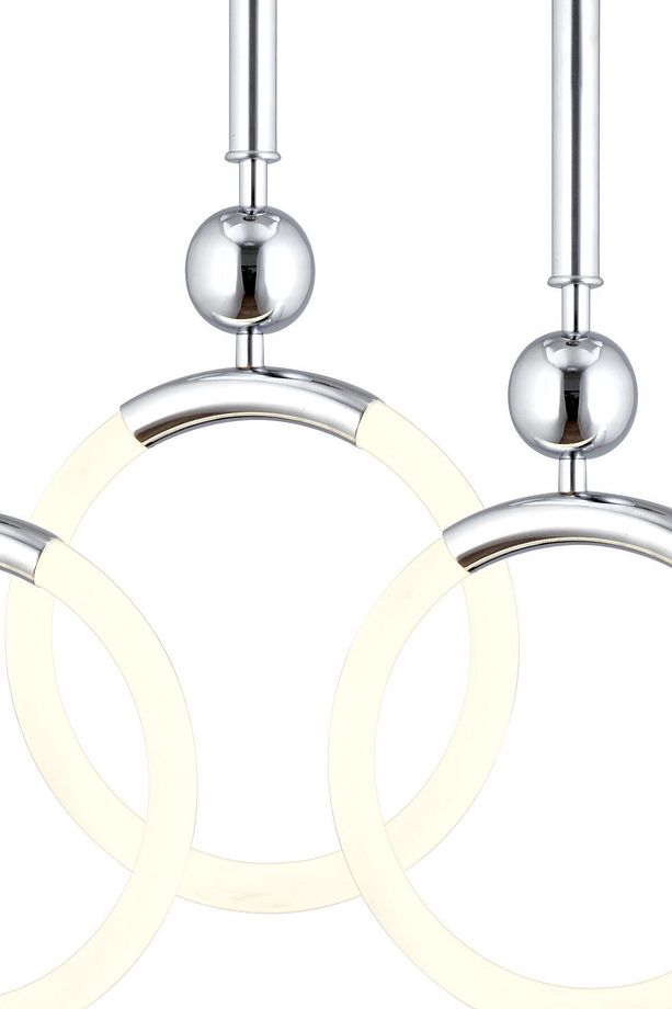 Struer 3'lü Yuvarlak Krom Ledli Modern Koridor, Yatak Odası Salon Sarkıt Led Avize - 3