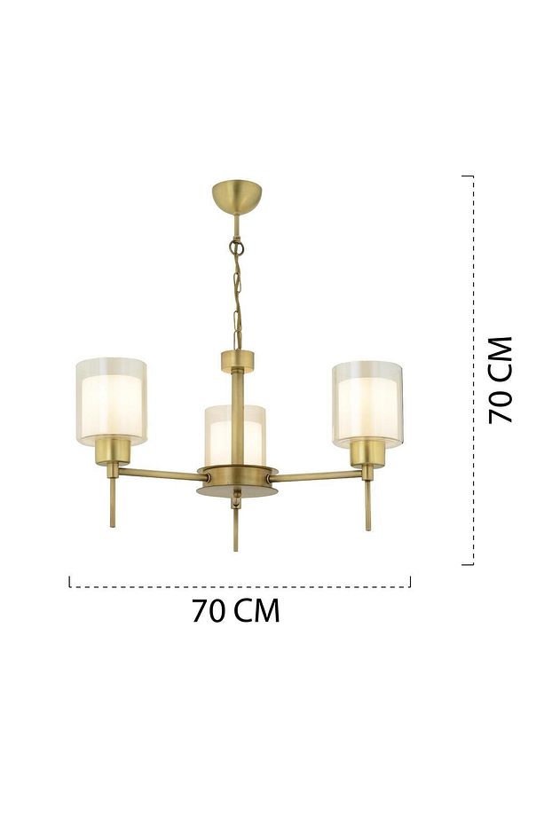 Goldie 3 Lü Eskitme Modern Sarkıt Mutfak Salon Avize - 8