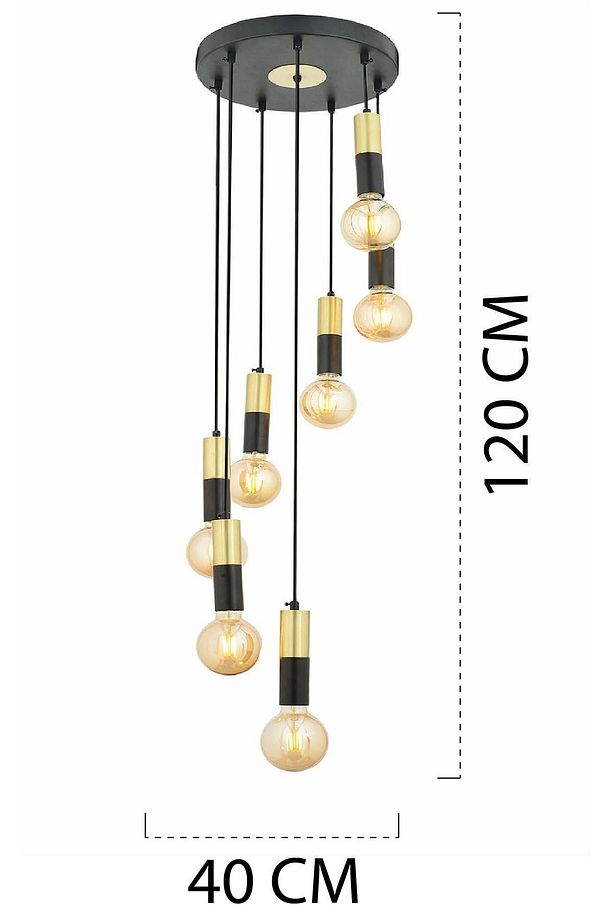 Miranda 7Li Sarkıt Eskitme Sarkıt Modern Genç Odası Mutfak Salon Sarkıt Avize - 2