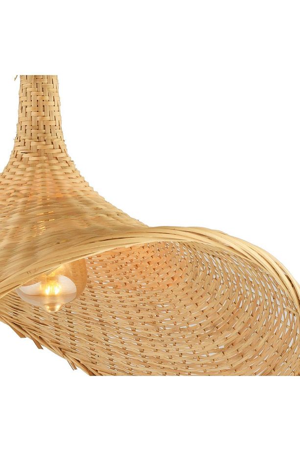 Herta Tekli Rattan Modern Tasarım Oturma Odası Avize - 4