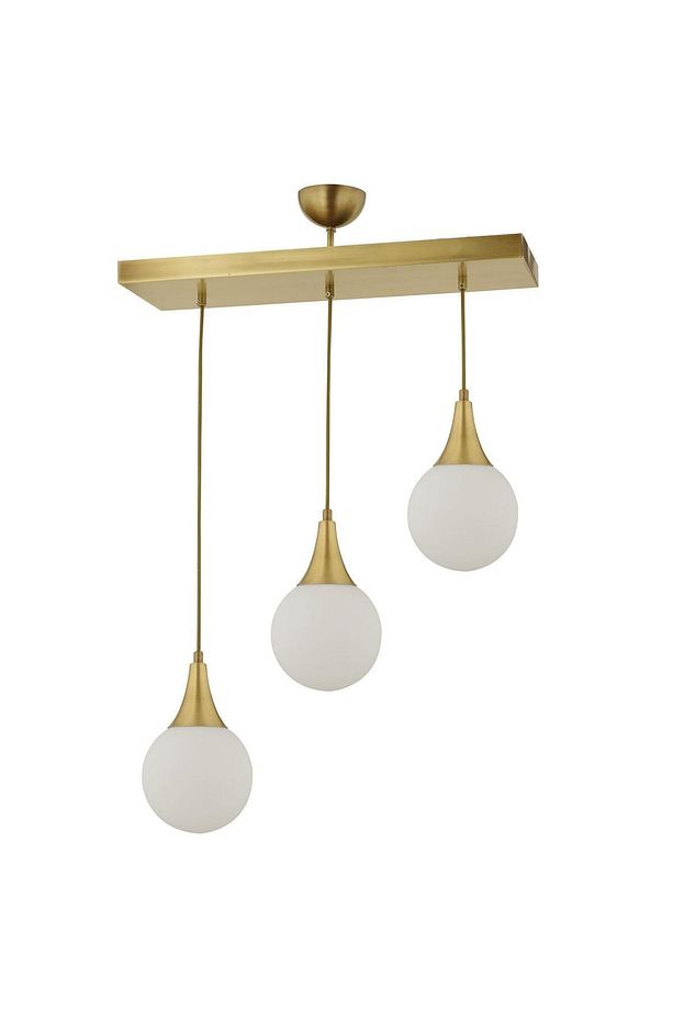 Damla 3 Lü Sıralı Eskitme Modern Sarkıt Mutfak Oturma Odası Salon Sarkıt Avize - 5