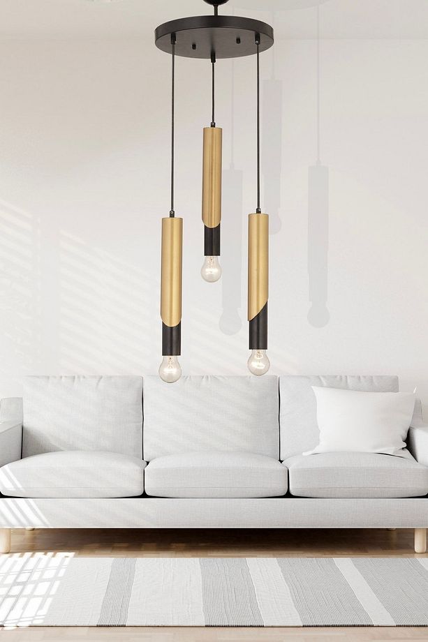 Vegamu 3Lü Yuvarlak Eskitme Modern Koridor Mutfak Salon Retro Avize - 1