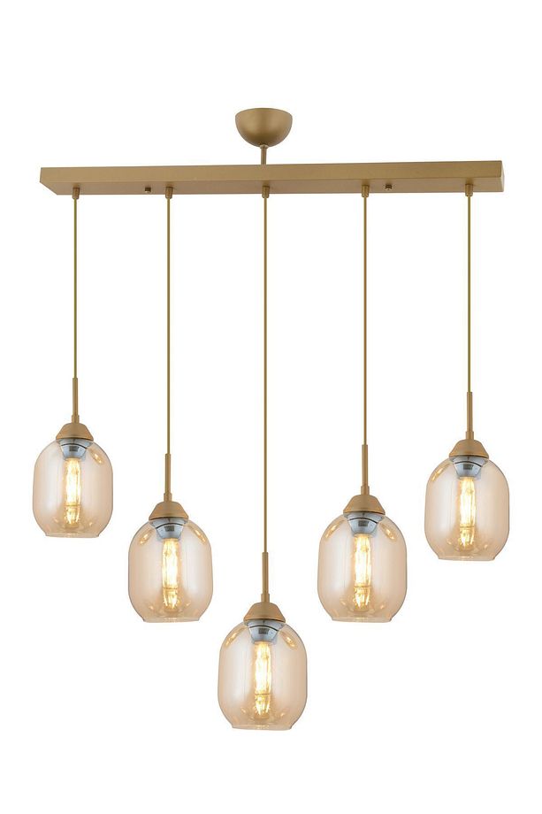Hierro 5 Li Sıralı Eskitme Modern Salon Avize - 3