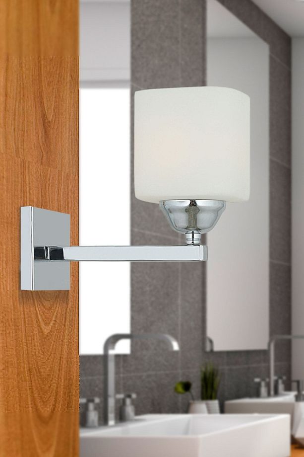 Minel Krom Kaplama Duvar Lambası Yatak Odası-Yatak Başı-Banyo İçin Modern Aplik - 2