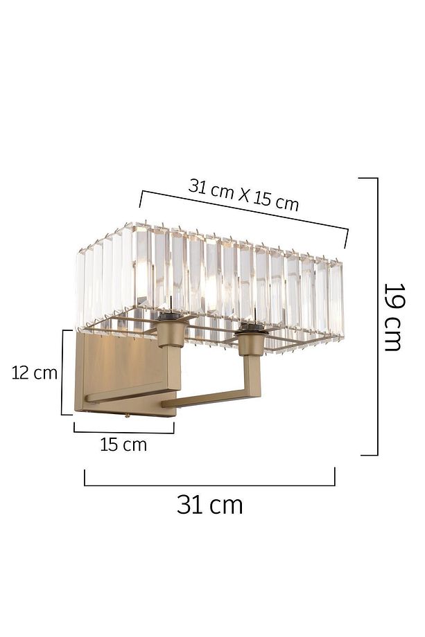 Eskitme Kristal Taşlı Duvar Lambası Yatak Odası-yatak Başı-salon Için Aplik - 5