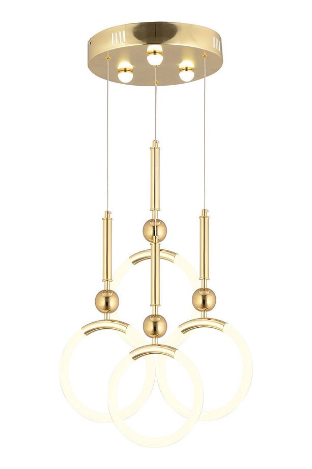 Struer 4'lü Yuvarlak Gold Ledli Modern Koridor, Yatak Odası Salon Sarkıt Led Avize - 2