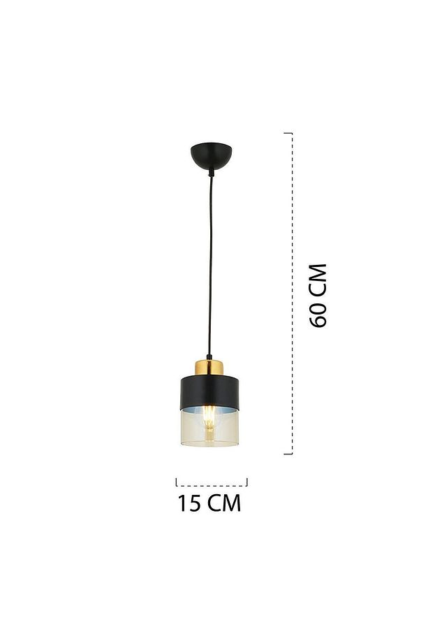 Boris Tekli Siyah Gold Modern Retro Sarkıt Mutfak Salon Sarkıt Avize - 3