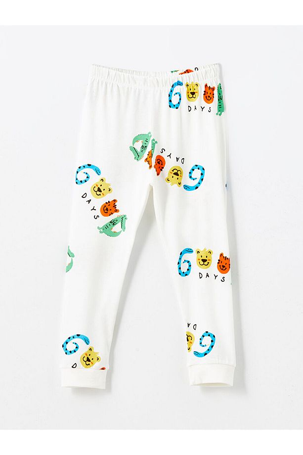 LCW Bisiklet Yaka Uzun Kollu Baskılı Erkek Bebek Pijama Takımı - 4