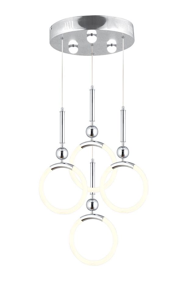 Struer 4'lü Yuvarlak Krom Ledli Modern Koridor, Yatak Odası Salon Sarkıt Led Avize - 2