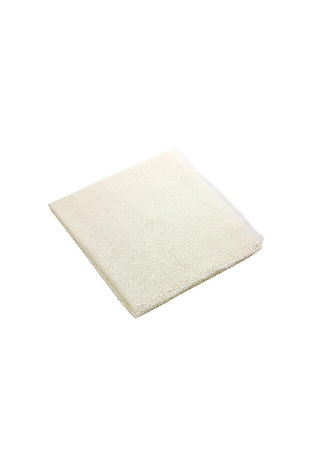 Flamed Square Cotton Blanket - Cream