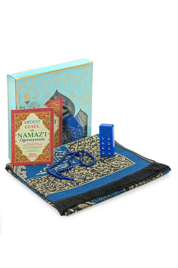 Prayer Measuring Device - Blue Color - Boxed - With Prayer Beads - Prayer Holder Gift