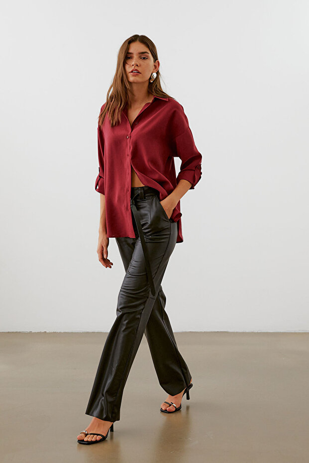 Apoletli Oversize Gömlek - 3