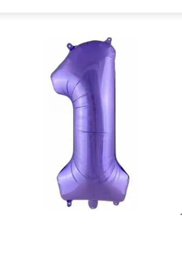 Purple Number Foil Balloon 1 Year Old Party