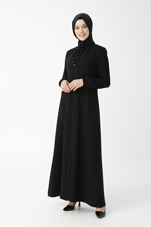 عادي أسود الرقبة الدانتيل متابعة Ferace 9229-22