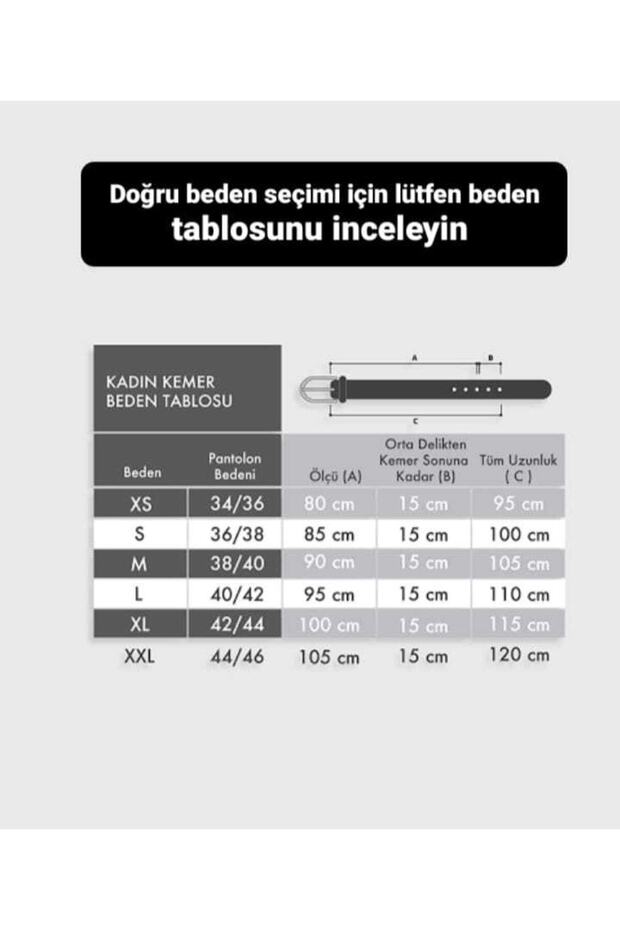 Kadın Basic Gümüş Tokalı Kemer - 2