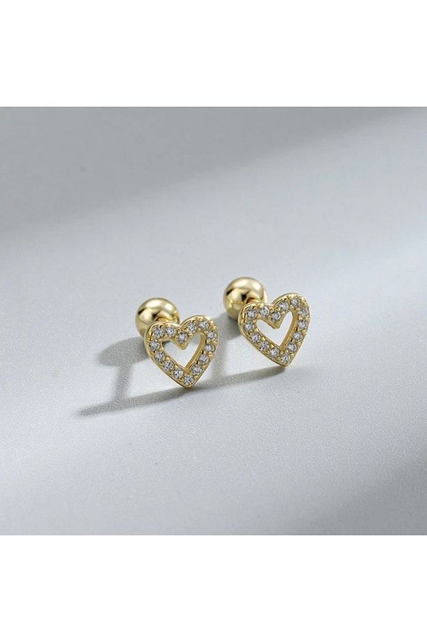 Çelik Kalp Figürlü Kıkırdak Helix Tragus Piercing(1adet) - 1