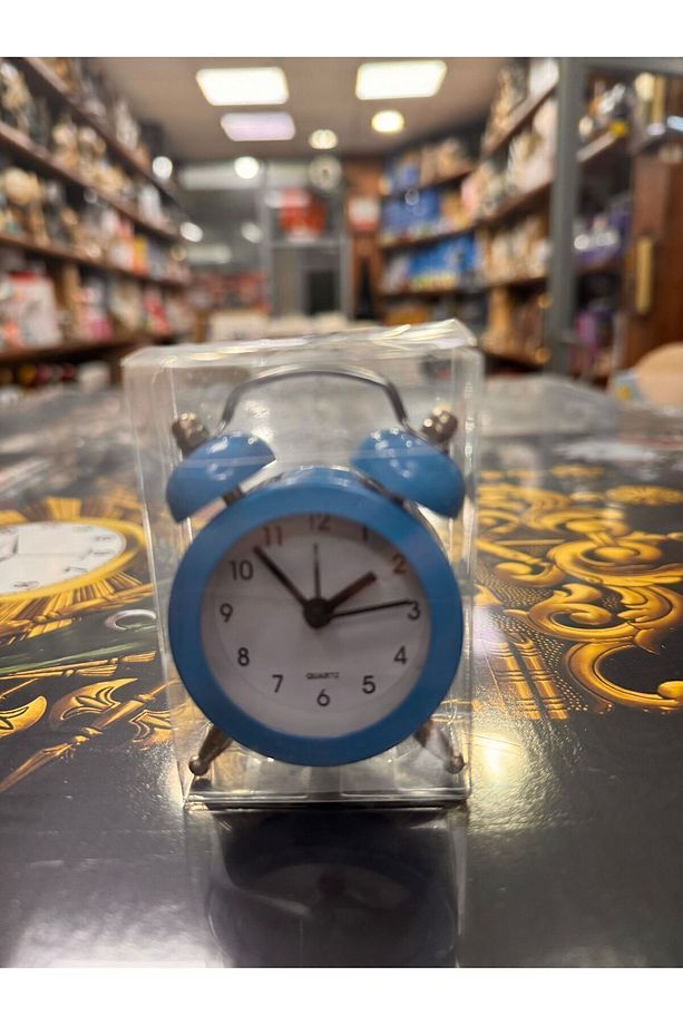 Mini Masaüstü Analog Dekoratif Çalar Saat Masa Saati Karışık Renkler - 1