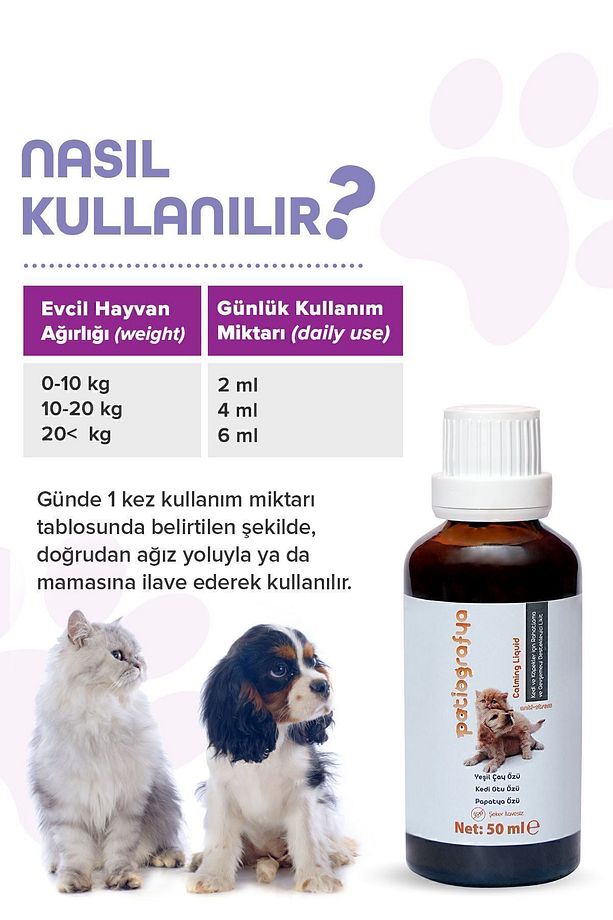 Kedi Ve Köpek Için %100 Doğal Sakinleştirici,relax, Rahatlatıcı, Antistres Şurup 50 ml - 3