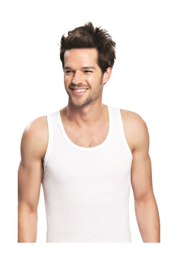 Men's White Undershirts 3 Pack 100% Cotton