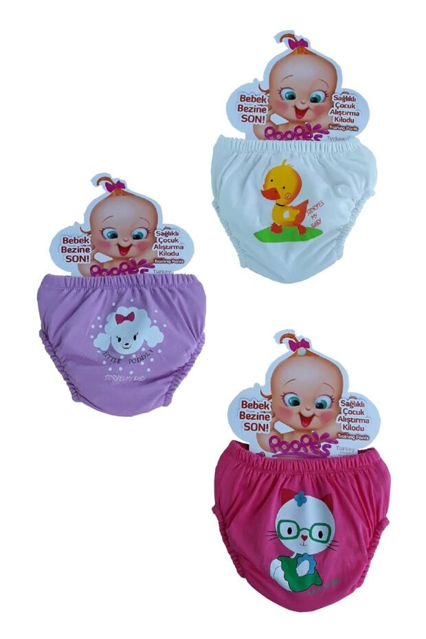 3-Pack Baby Girl Training Pants