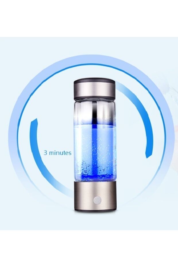 Titanyum Hidrojen Zengini Su Bardağı Lonizer Makinesi Su Jeneratörü Orp Hidrojen Şişesi 420ml - 1
