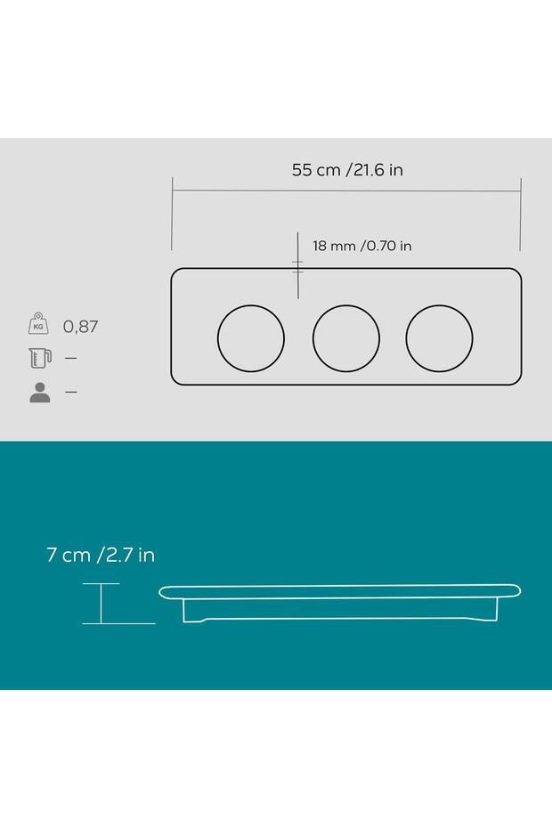 حامل خشبي مصبوب 3 قطع قطر 9 سممناسب للوعاء الدائري الصغير - 5
