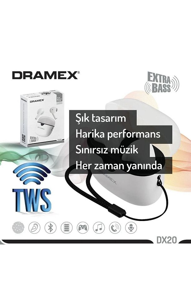 DX20 Dokunmatik Bluetooth Kulaklık TWS ve Ekstra Bass - 2