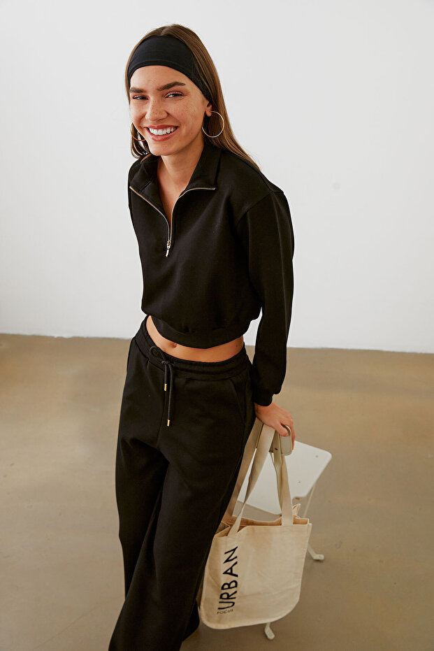 Fermuarlı Sweatshirt - 5