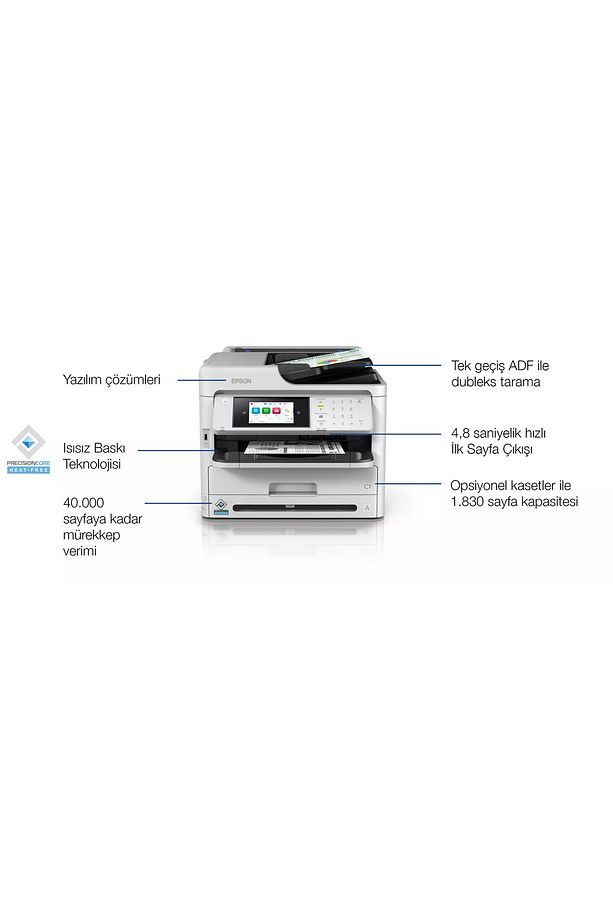 WorkForce Pro WF-M5899DWF tek kartuş 40.000 sayfa basabilen yazıcı + Siyah Orijinal Kartuş Hediyeli - 1