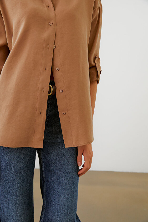 Apoletli Oversize Gömlek - 6