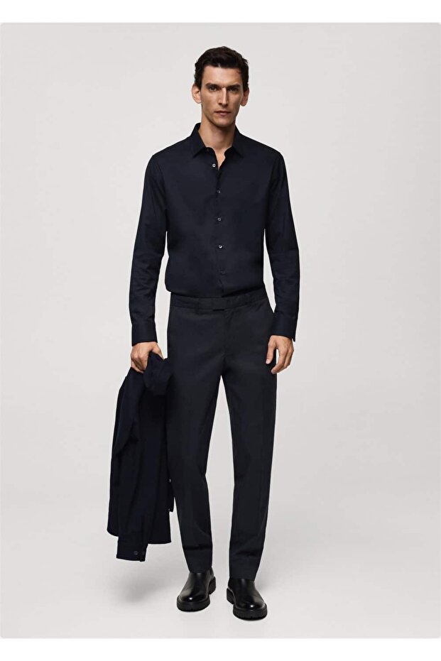 Regular kesim pamuklu pantolon - 2