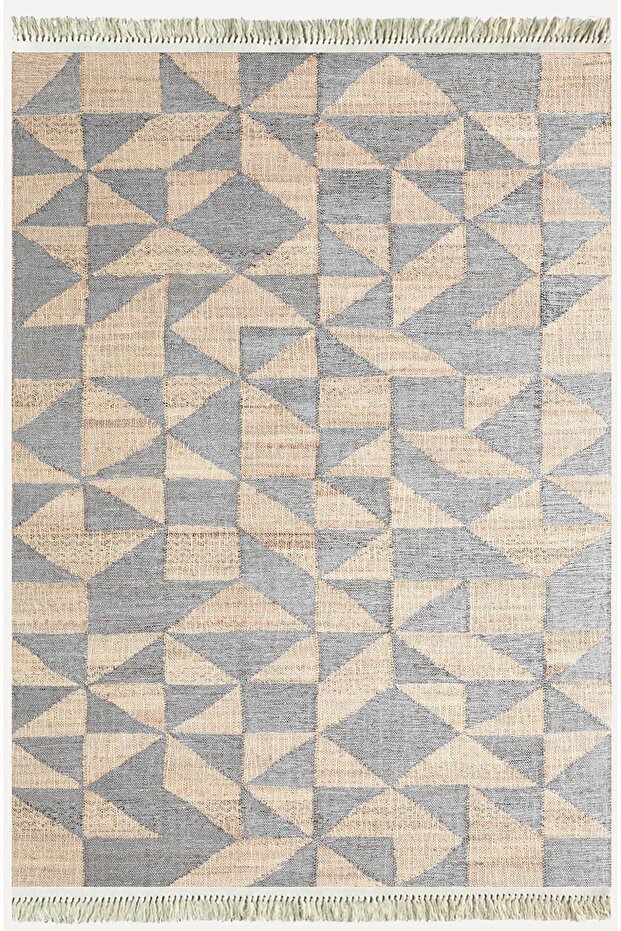 Cotton Rug 34 Jut Effect Modern Patterned Decorative Washable Woven Base Rug