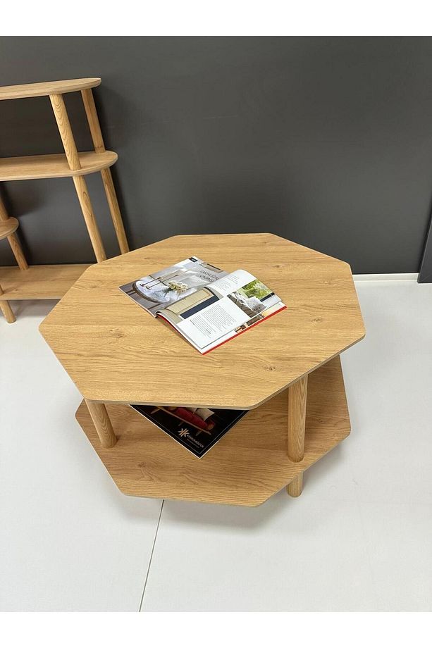 Sekizgen Sehpa: Bohem Orta Sehpa Ile Evinize Modern Dokunuş 80cm Çap - 5