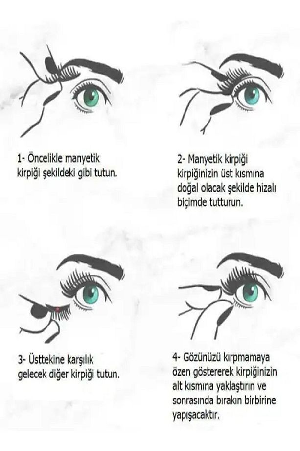 Doğal Görünümlü Manyetik Mıknatıslı Tam Boy Takma Kirpik - No:1 - 7