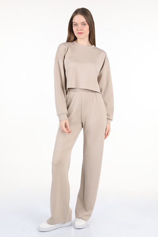 مجموعة أساسية مزدوجة من القماش باللون البيج - 2