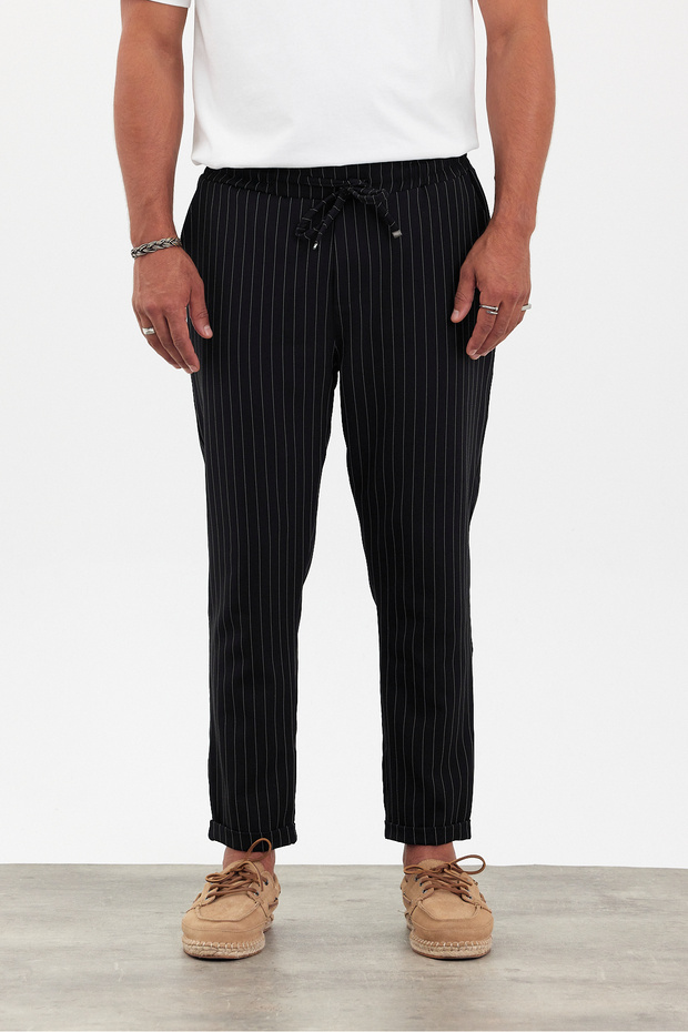 Çizgili Regular Erkek Pantolon - 2
