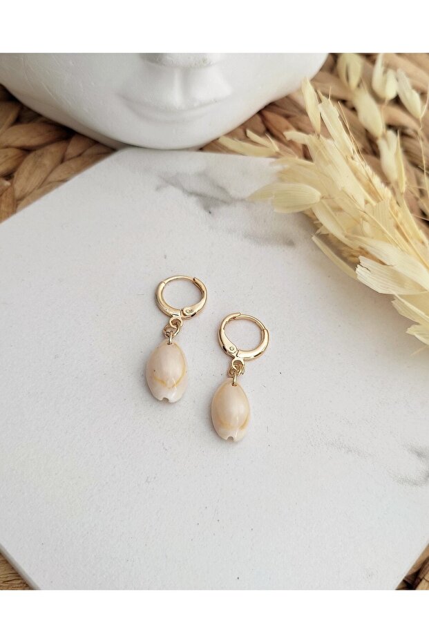 Deniz Kabuklu Halka Küpe - 3