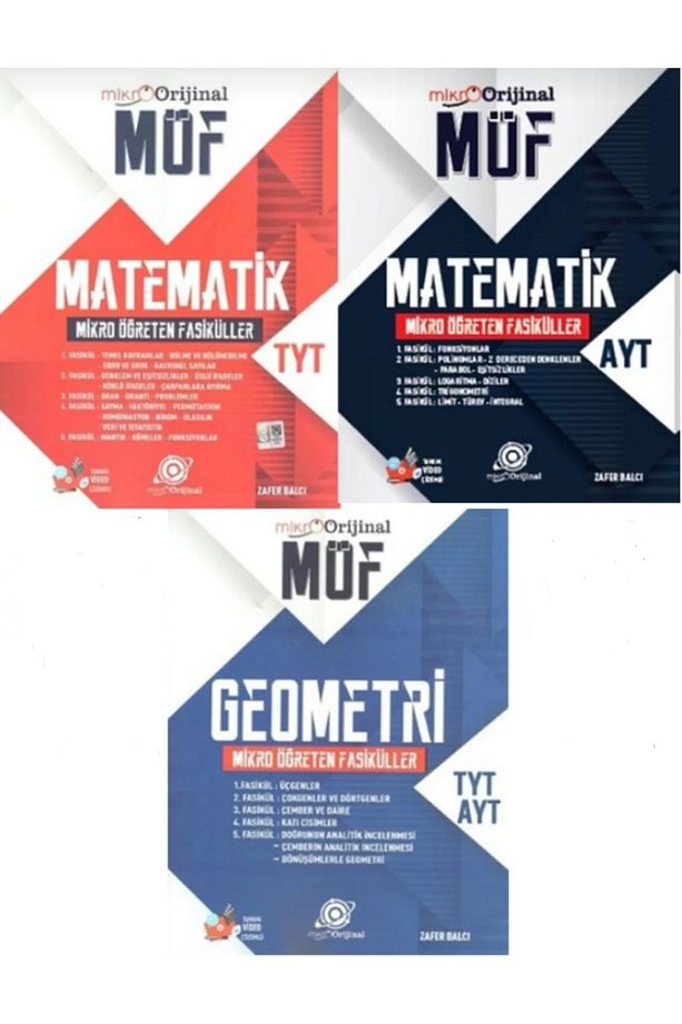 Orijinal Mikro TYT AYT Geometri ve TYT AYT Matematik MÖF Mikro Öğreten Fasiküller 3'lü Set - 1