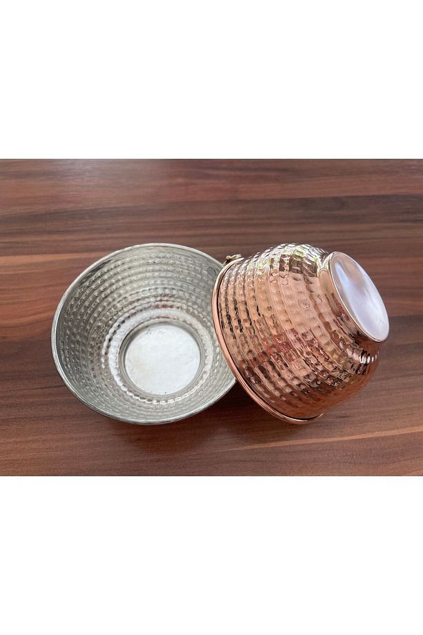 2 Adet Bakır Tas Ayran İçecek Tası - 1